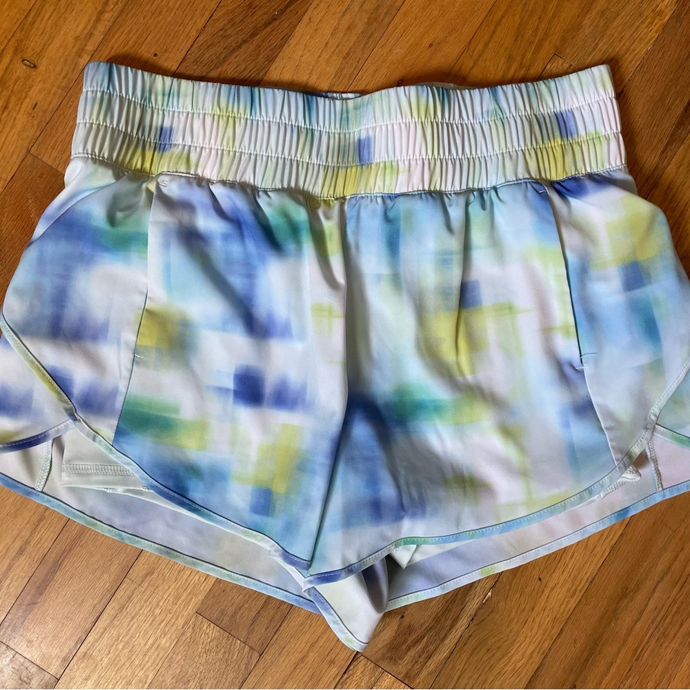 Avia Women's Blue and Yellow Athletic Shorts